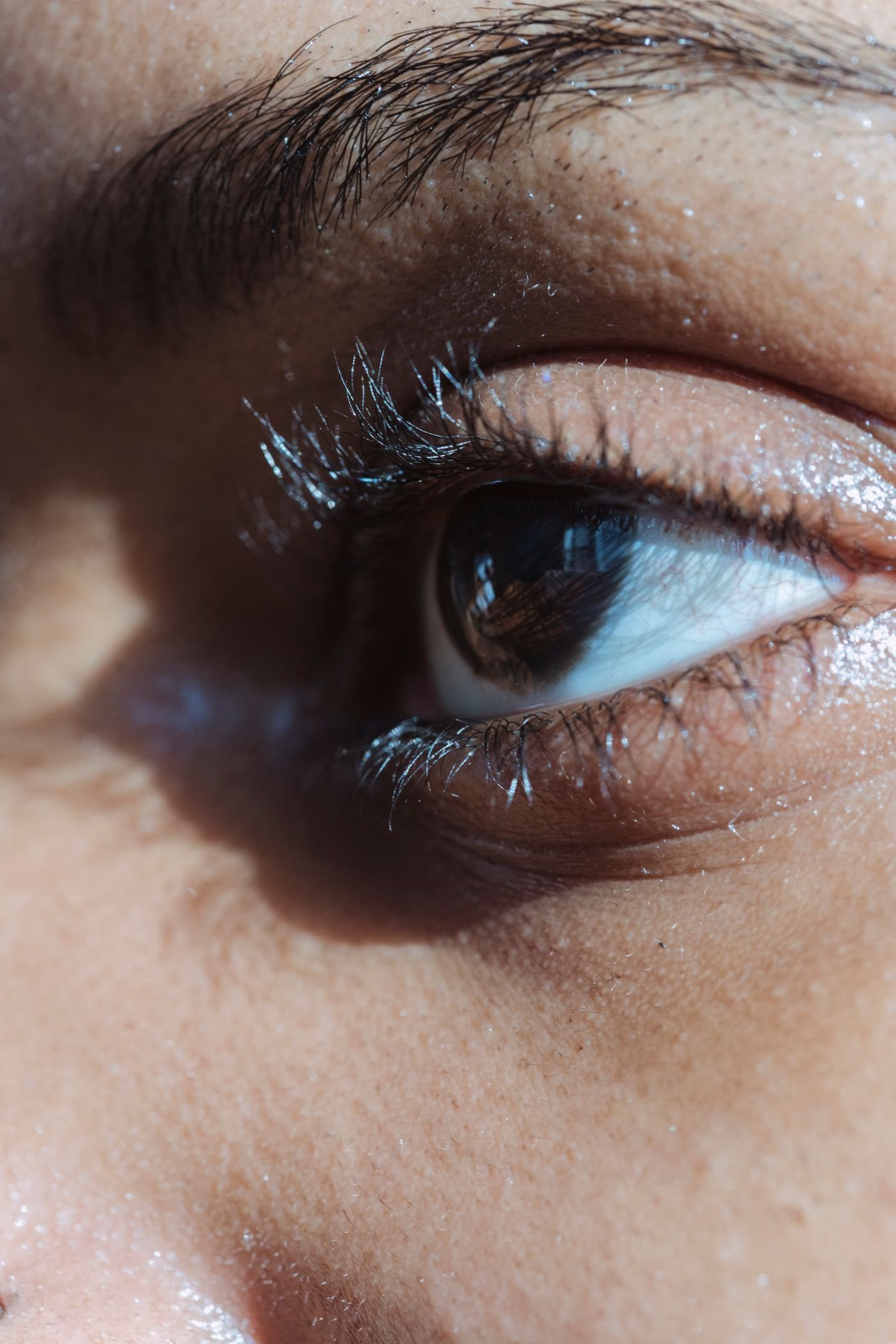 Nærbillede af vipper efter lash lift
